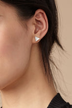 Load image into Gallery viewer, Leslie Francesca Mother Of Pearl Triangle Studs