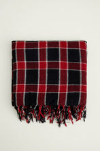 Load image into Gallery viewer, Indigo Handloom Highland Red Scarf
