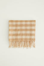 Load image into Gallery viewer, Indigo Handloom Nubby Check Scarf

